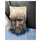 Hand Carved Old Man Bust
