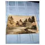 Antique Japanese Silk Needlepoint