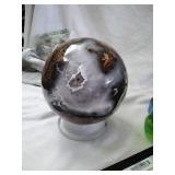 Natural UV Reactive Volcanic Agate Sphere