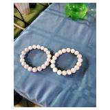Pink Sunstone Beaded Bracelets
