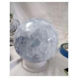 Blue Calcite Polished Sphere