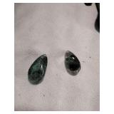 Pair of Garden Quartz Teardrop Shaped Stones