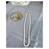 Vtg Baroque Style Freshwater Pearl Necklace