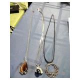 Tiger's Eye Teardrop Pendant