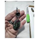 Oval Ruby Zoisite Pendant