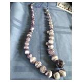 Amethyst and Chevron Amethyst Necklace