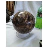 Black Moonstone Sphere, Polished