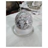 Natural Red/White Tourmaline Sphere 2-3/4'