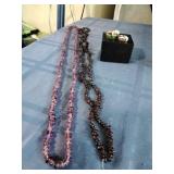 Pair of Garnet Chip Necklaces 17'