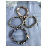 Black Fire Agate with Owl Focal Bead