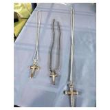 Lot of 3 Cross Necklaces