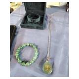 Jadeite Bracelet and Necklace