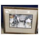 Robert Fabe Framed Watercolor