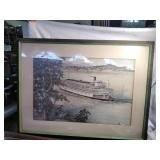 1970 Watercolor Print of the Delta Queen