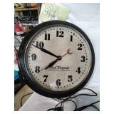 Hammond Postal Telegraph Round Wall Clock