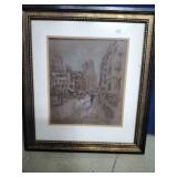 Pastel Drawing New York 1919 Artist Henshaw