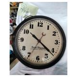 Hammond Postal Telegraph Round Wall Clock