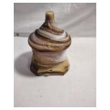 Imperial Glass Caramel Slag Glass Honey Jar