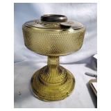Aladdin Colonial Amber  glass oil lamp,