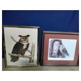 Pair of Owl Prints