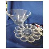 Anchor Hocking Heavy Glass Egg Plate