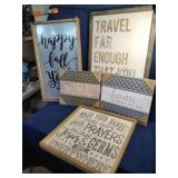 Home Decor Signs Set of 5