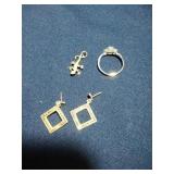 9.25 Silver, Ring, Earrings, and Pendant