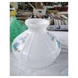Milk Glass Oil Lamp Shade