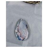 Blue Dragon Veins Agate Pendant