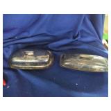 Silverplated Butter Dishes/Glass Inserts