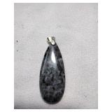 Hand Made Larvikite Teardrop Pendant