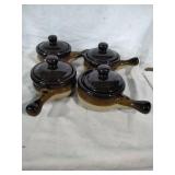 Single Serve Stoneware Crock Bowls (4)