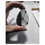 Black Rutilated Quartz Unfinished Pendant