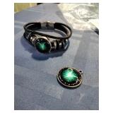 Zodiac Leather Bracelet and Pendant