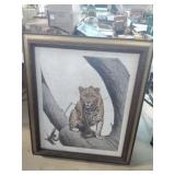 Guy Coheleach Leopard Stare Lithograph