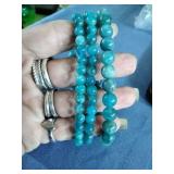 Natural Blue Apatite Stone Bracelets (3)