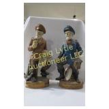 2 Fisherman figurines
