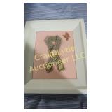 Pink ribbon in frame