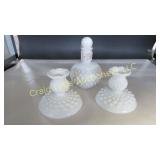 Hobnail milk glass lot