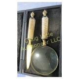 Ornate desk set & Backgammon