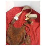 Leather shoulder possible bag