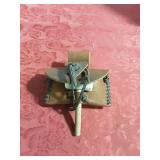 Black powder leather belt bag