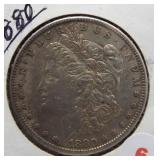 1880 Morgan Silver Dollar.