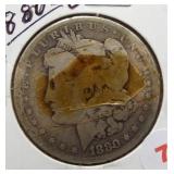 1880-O Morgan Silver Dollar.