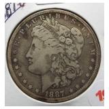 1887-O Morgan Silver Dollar.