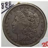 1888 Morgan Silver Dollar.