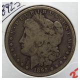 1892-S Morgan Silver Dollar.