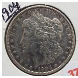 1904 Morgan Silver Dollar.