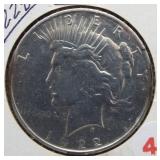 1922-D Peace Silver Dollar.