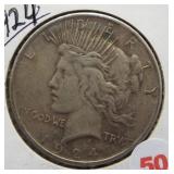 1924 Peace Silver Dollar.